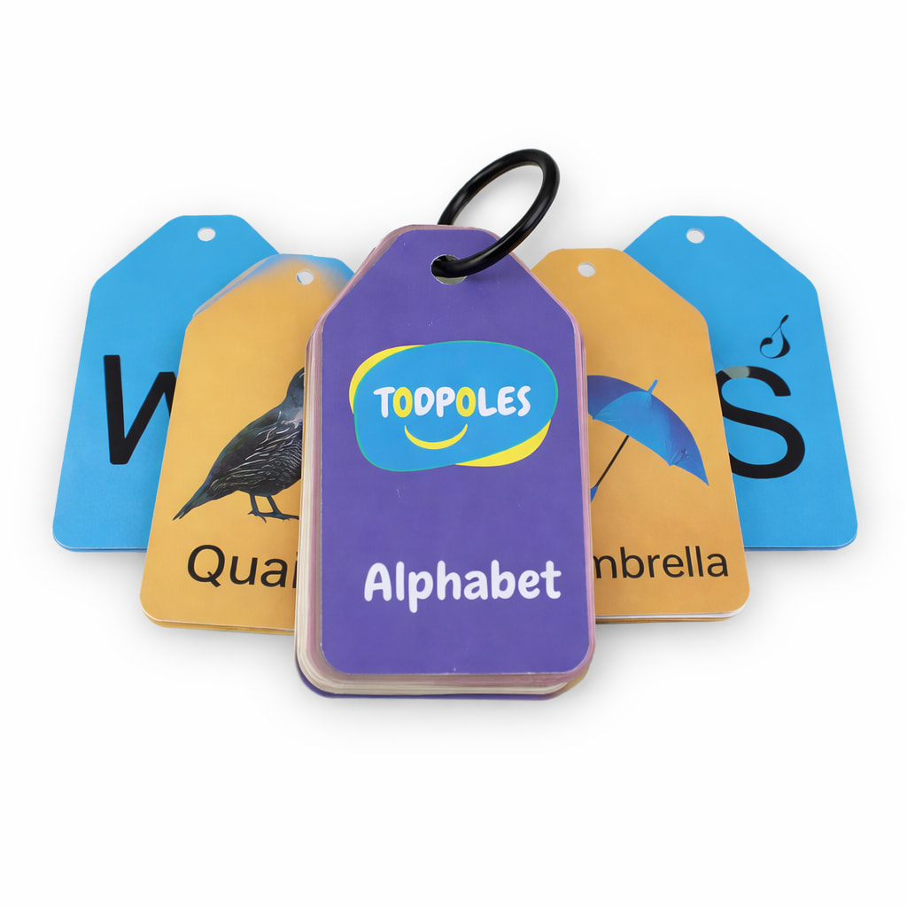 Todpoles Alphabet flash cards for kids — A B C learning set