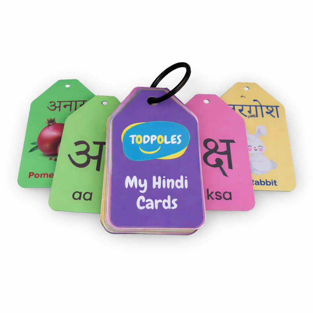 Todpoles My Hindi Cards — Hindi alphabet flash cards for Indian children